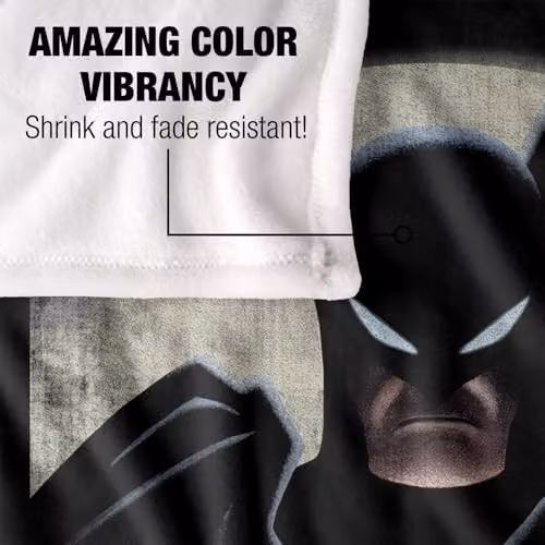 LOGOVISION Batman Caped Crusader Animated Series Super Soft Fleece Throw Blanket, Multicolour, W: 152.0 cm, D: 127.0 cm – 3