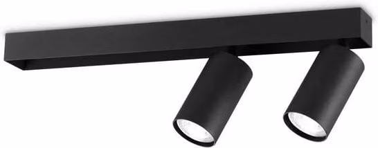 Ideal Lux Profilo 2 Light Twin Ceiling Spotlight in Black – 2