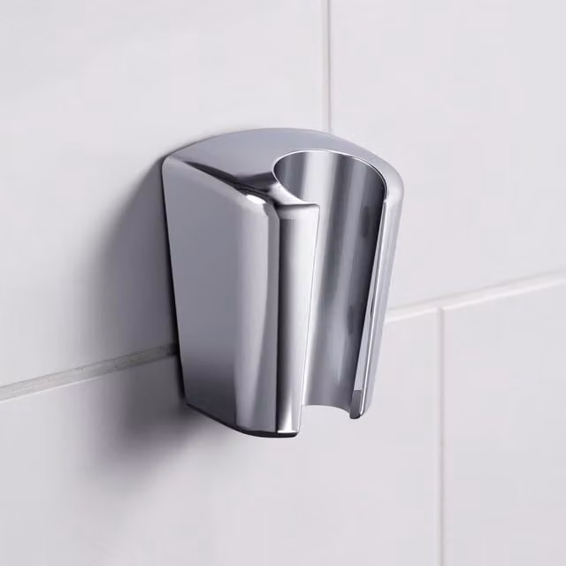 Showerdrape Wall Mounted Shower Bracket in Chrome Silver – 1