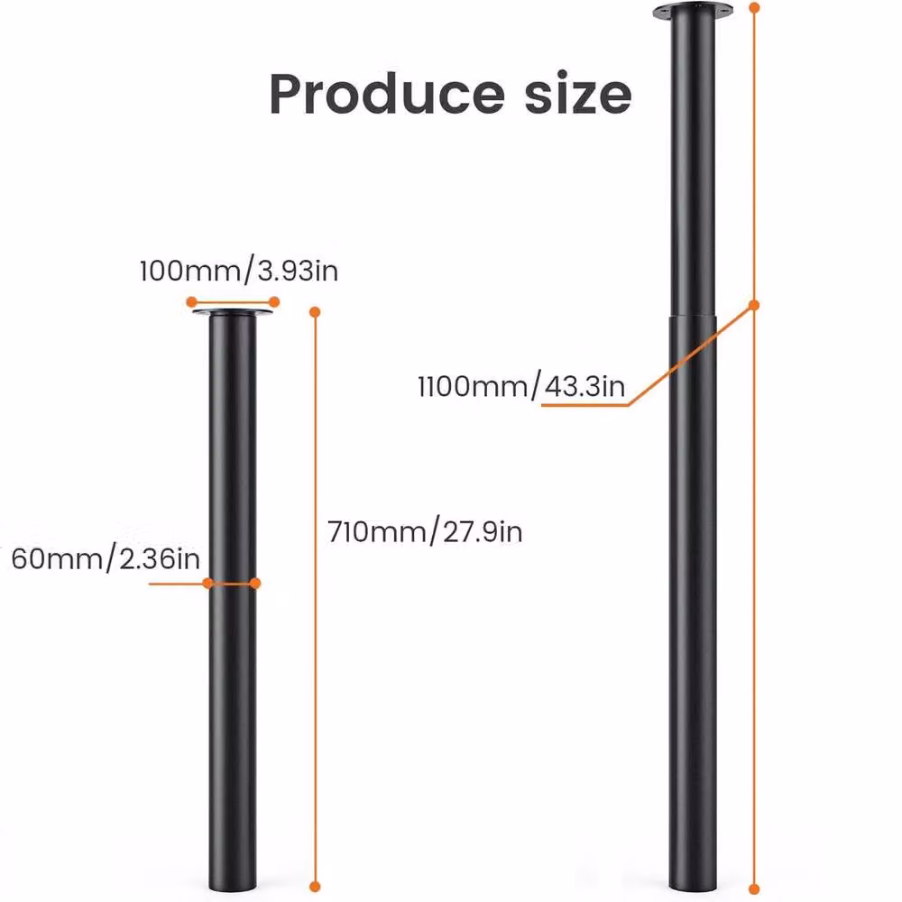 PAWNORA Black Kitchen Worktop, Desk or Bar Table Leg – 2