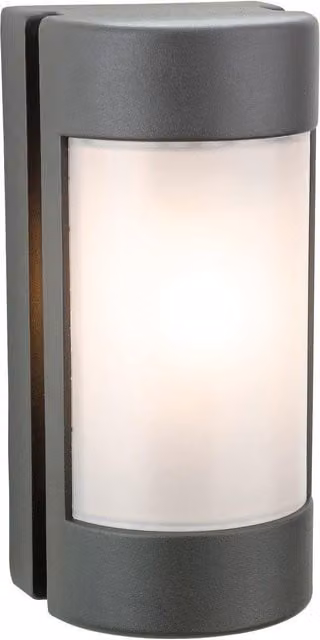 Netlighting Arena 1 Modern Outdoor Wall Light in Graphite and White with Opal Polycarbonate Diffuser, IP44, E27