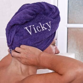 Duncan Stewart Personalised Hair Towel in Black – 1
