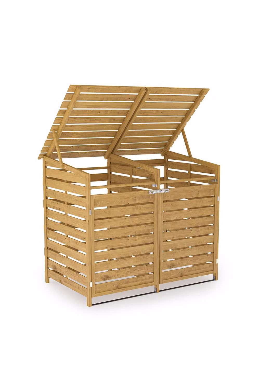 Garden Sanctuary Rustic Brown Spruce Wood Bin Store Garden Storage Shed W/D/H: 149.0 x 122.5 x 86.0 cm – 3