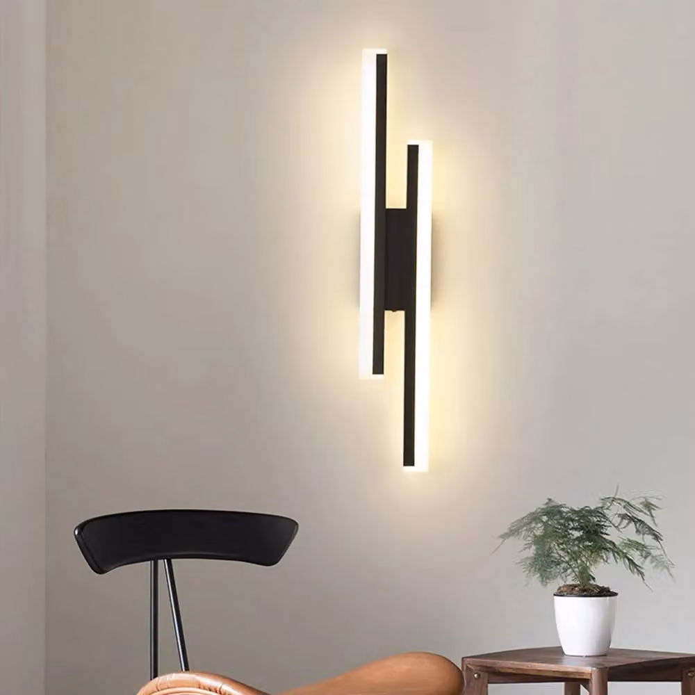 Pheashine Modern LED Acrylic Wall Lamp, Warm White 3000K, Black, Length: 40 cm – 2