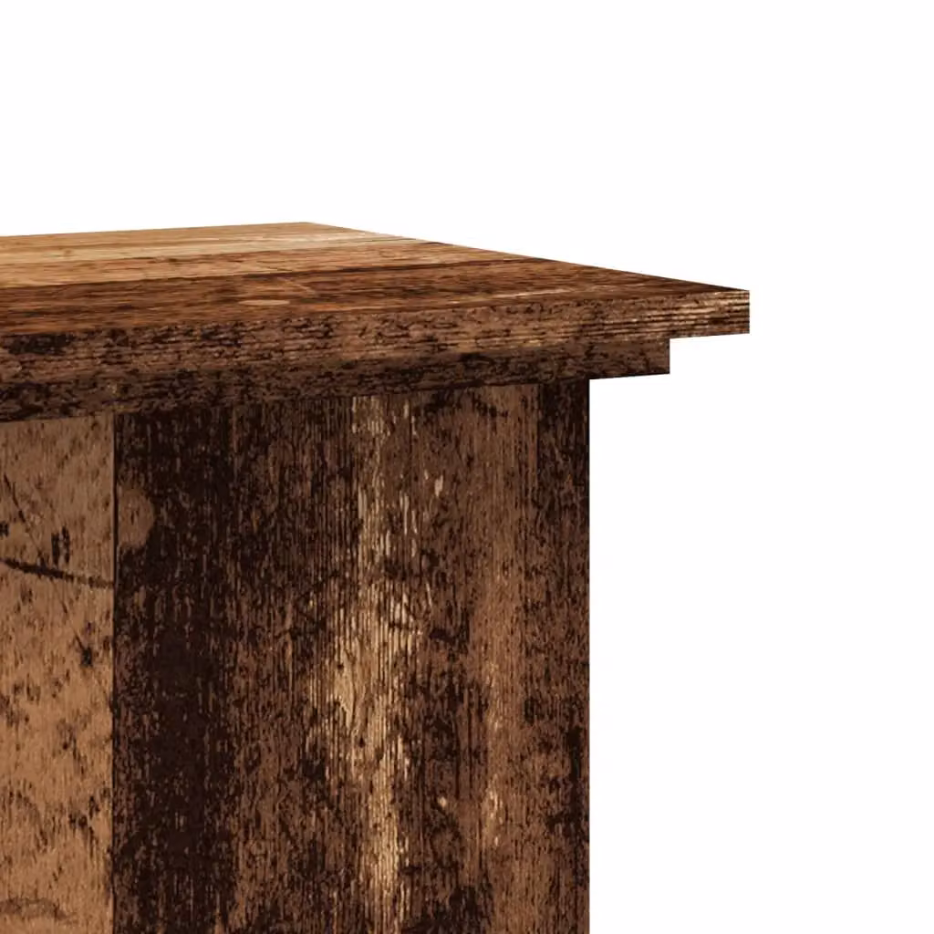 Berkfield Home Old Wood Plant Stand in Brown, W/D/H: 33 x 33 x 100 cm – 3