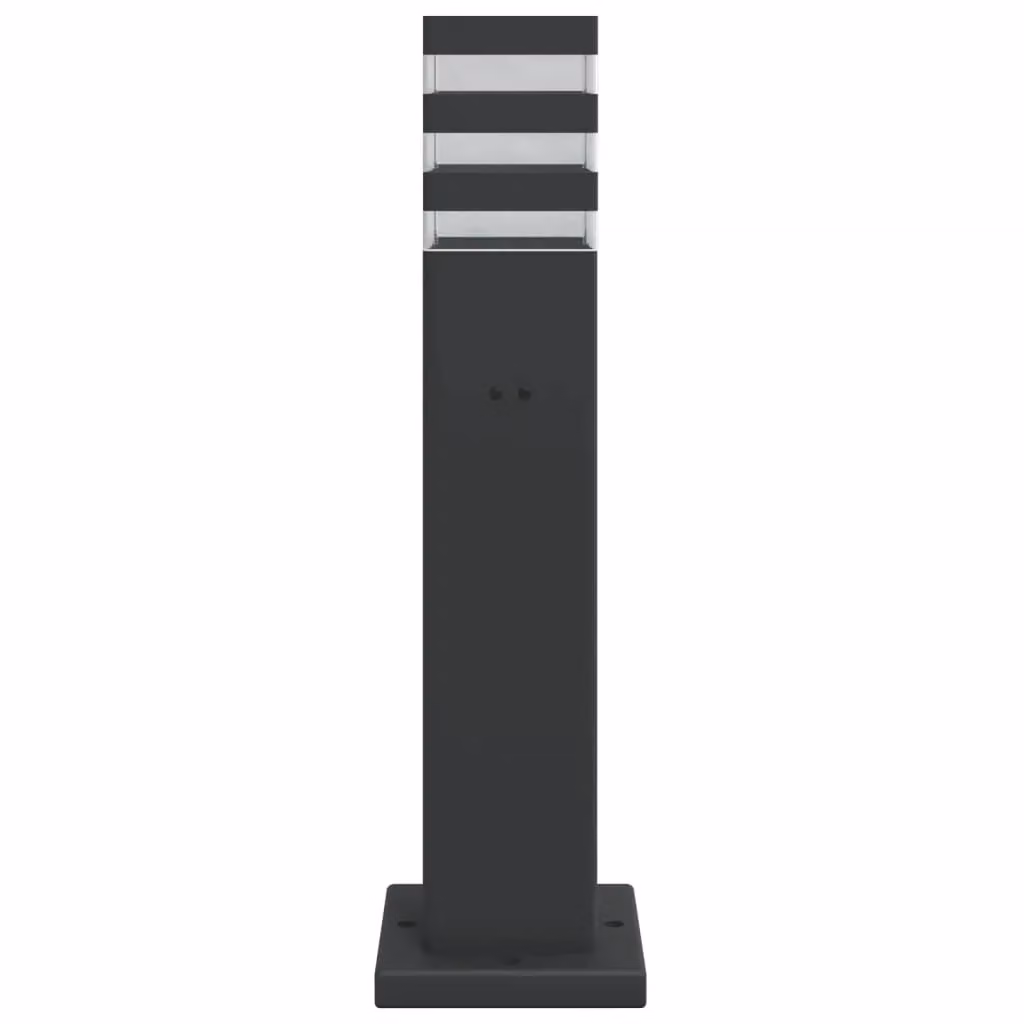 Berkfield Home Set of 3 Black Aluminium Outdoor Floor Lamps with Outlet, Height: 50 cm – 3
