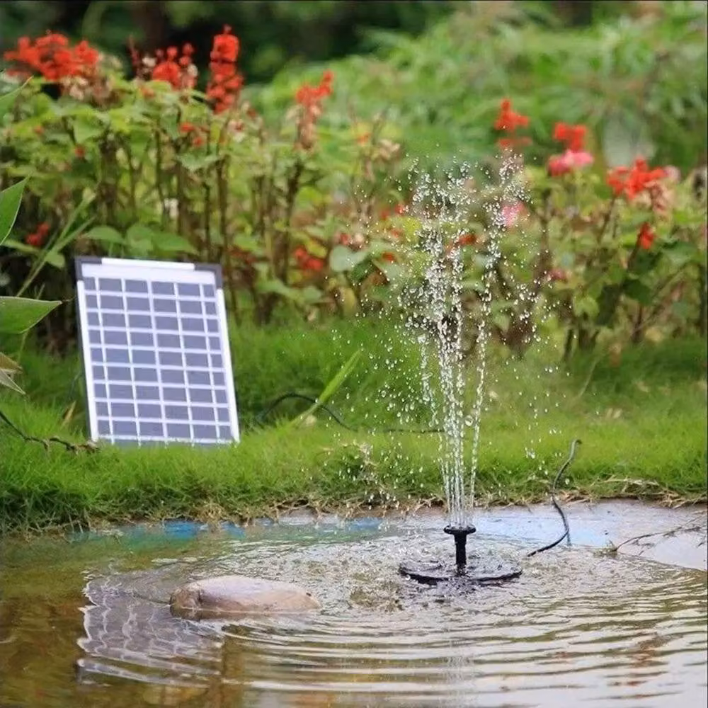 Kelvenix 5W Solar Floating Water Fountain Pump in Black – 3