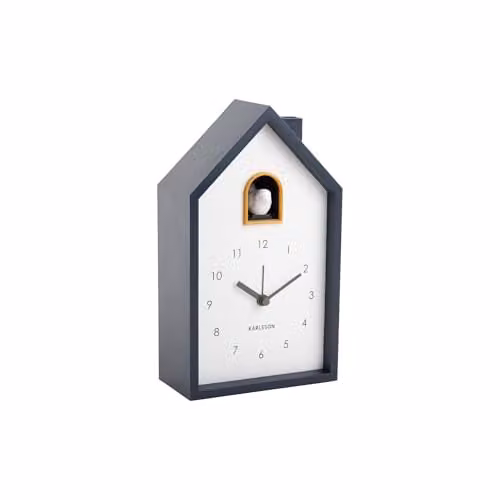 Zeller Present Karlsson Modern Cuckoo Wall Clock in Blue, W/D/H: 20 x 6 x 12 cm – 1