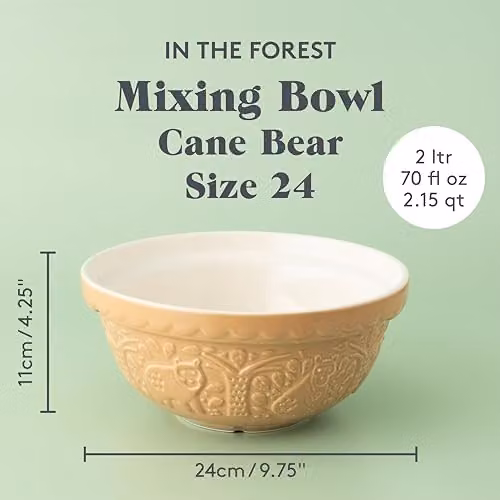 Mason Cash in the Forest Stoneware Mixing Bowl, 2 Litre, Beige and Brown – 2