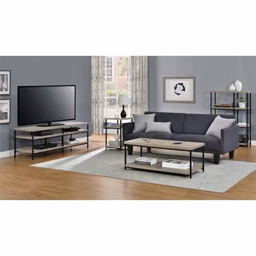 Ameriwood Home Elmwood Coffee Table, Grey, W: 104.9 cm, D: 50.04 cm, H: 39.88 cm – 3