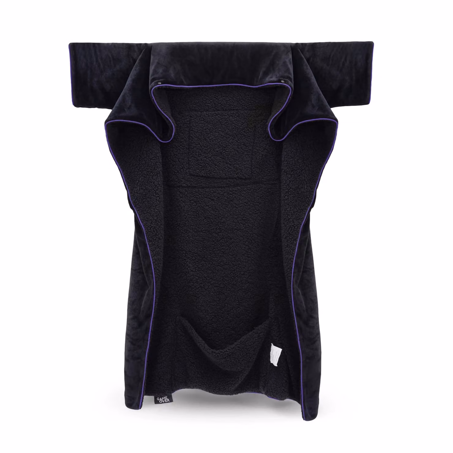 Game Over Store Dragon Skin Soft Fleece Gaming Blanket with Sleeves, Black, W/D/H: 170 x 120 x 120 cm