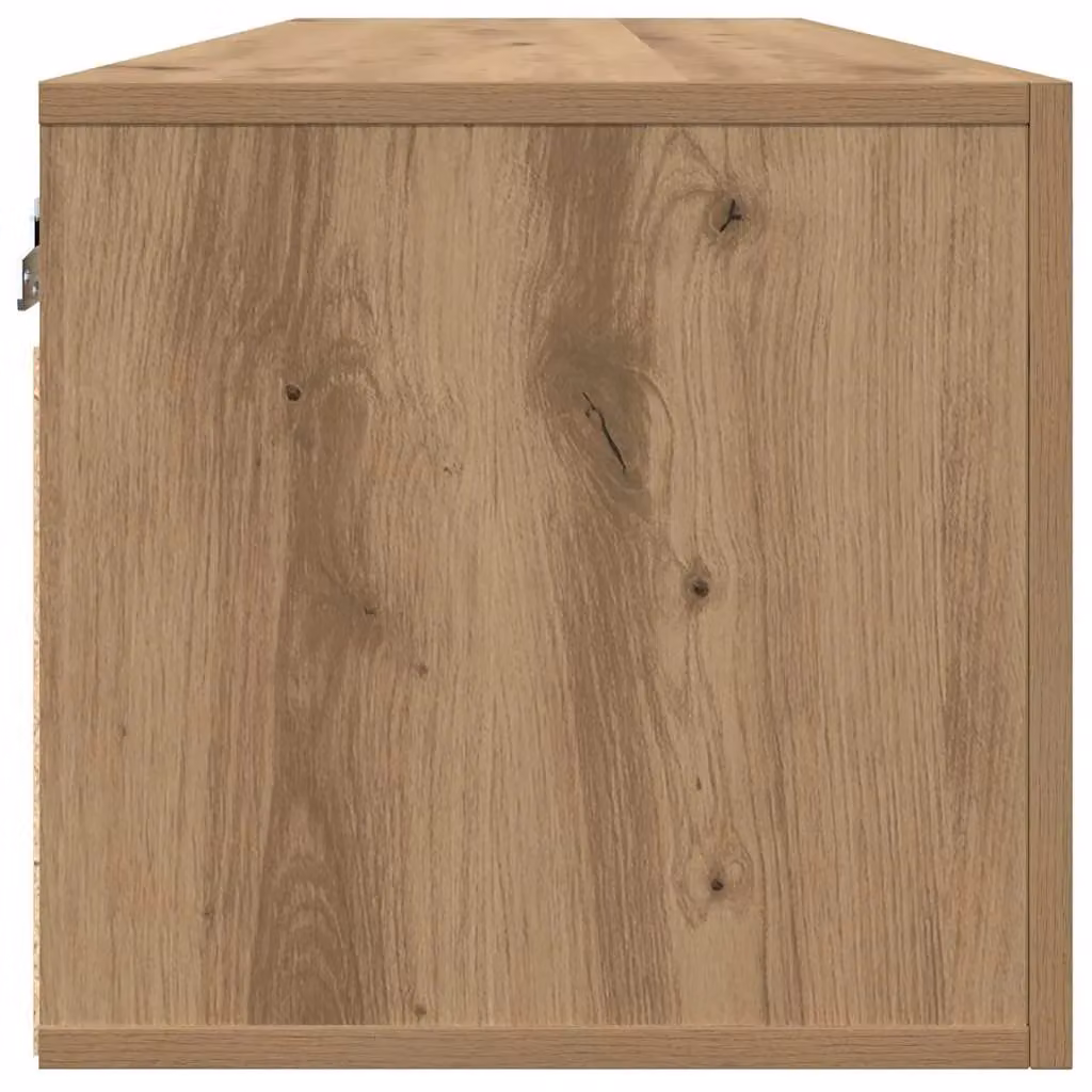 Berkfield Home Artisan Oak Wall Cabinet in Brown, W: 80 cm, D: 36.5 cm, H: 35 cm – 2