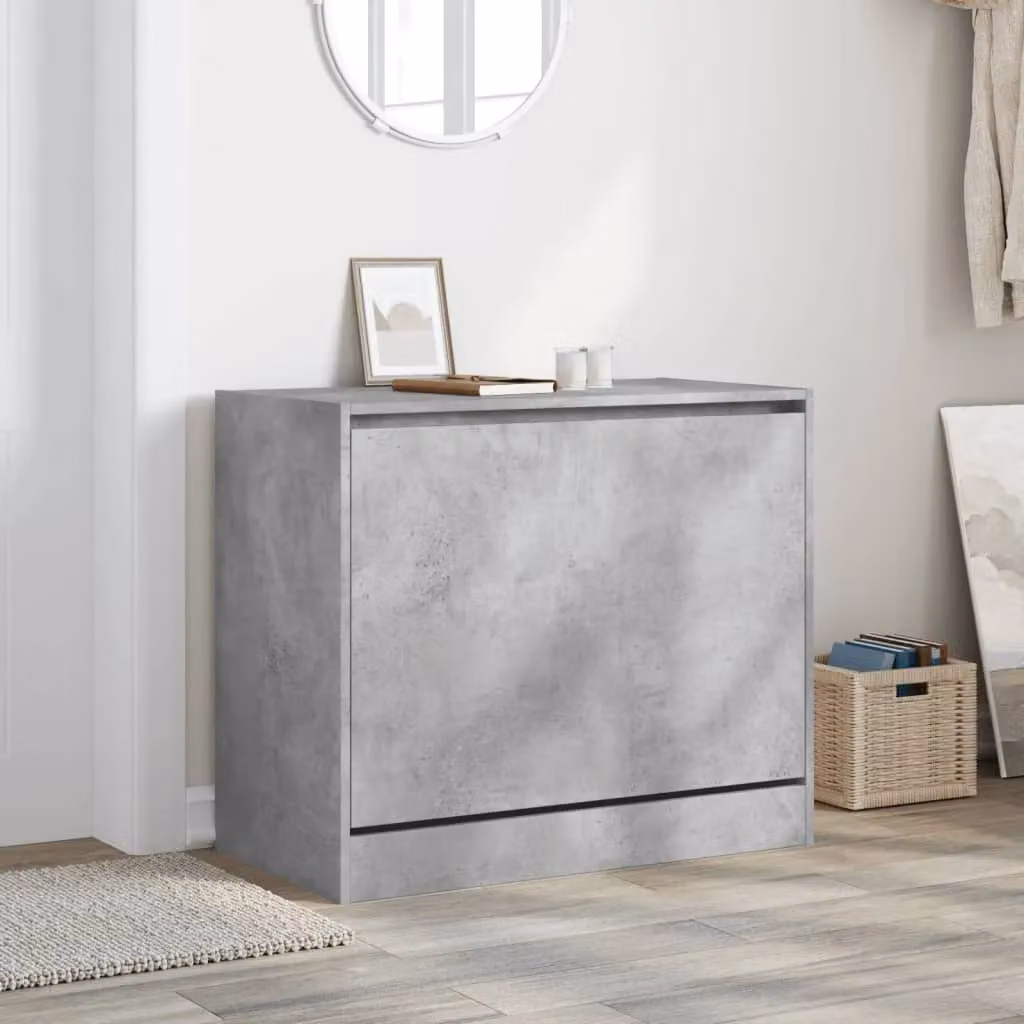 Berkfield Home Shoe Cabinet in Grey, W/D/H: 80 x 42 x 69 cm – 3