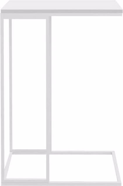 Berkfield Home White Side Table in Engineered Wood W/D/H: 40 x 30 x 59 cm