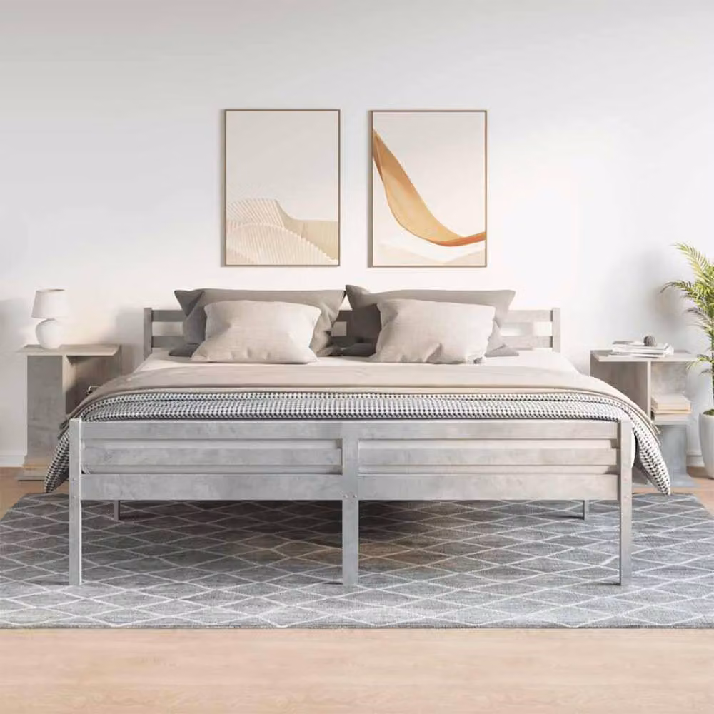 Berkfield Home Set of 2 Modern Bedside Tables in Concrete Grey, W/D/H: 46.5 x 29 x 61 cm – 3