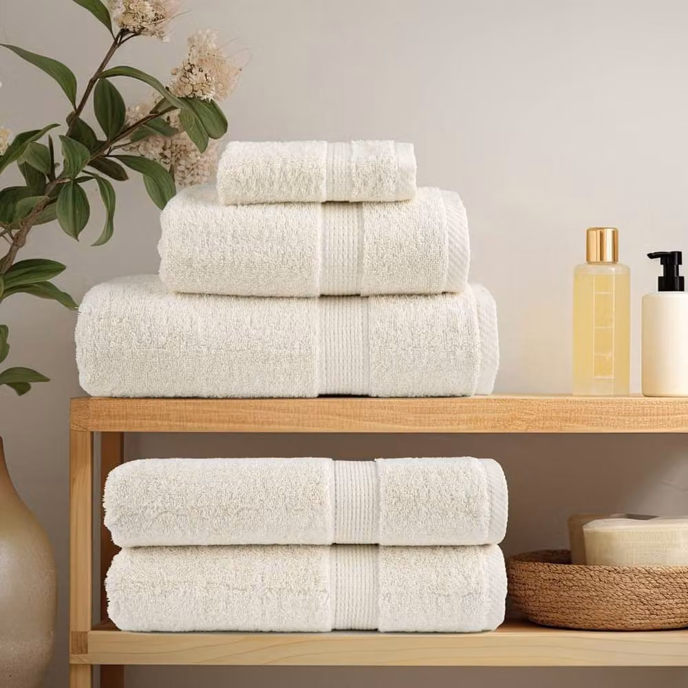 Berkfield Home SOLUND 8 Piece Premium Cotton Terry Towel Set in Beige, 600 gsm – 2