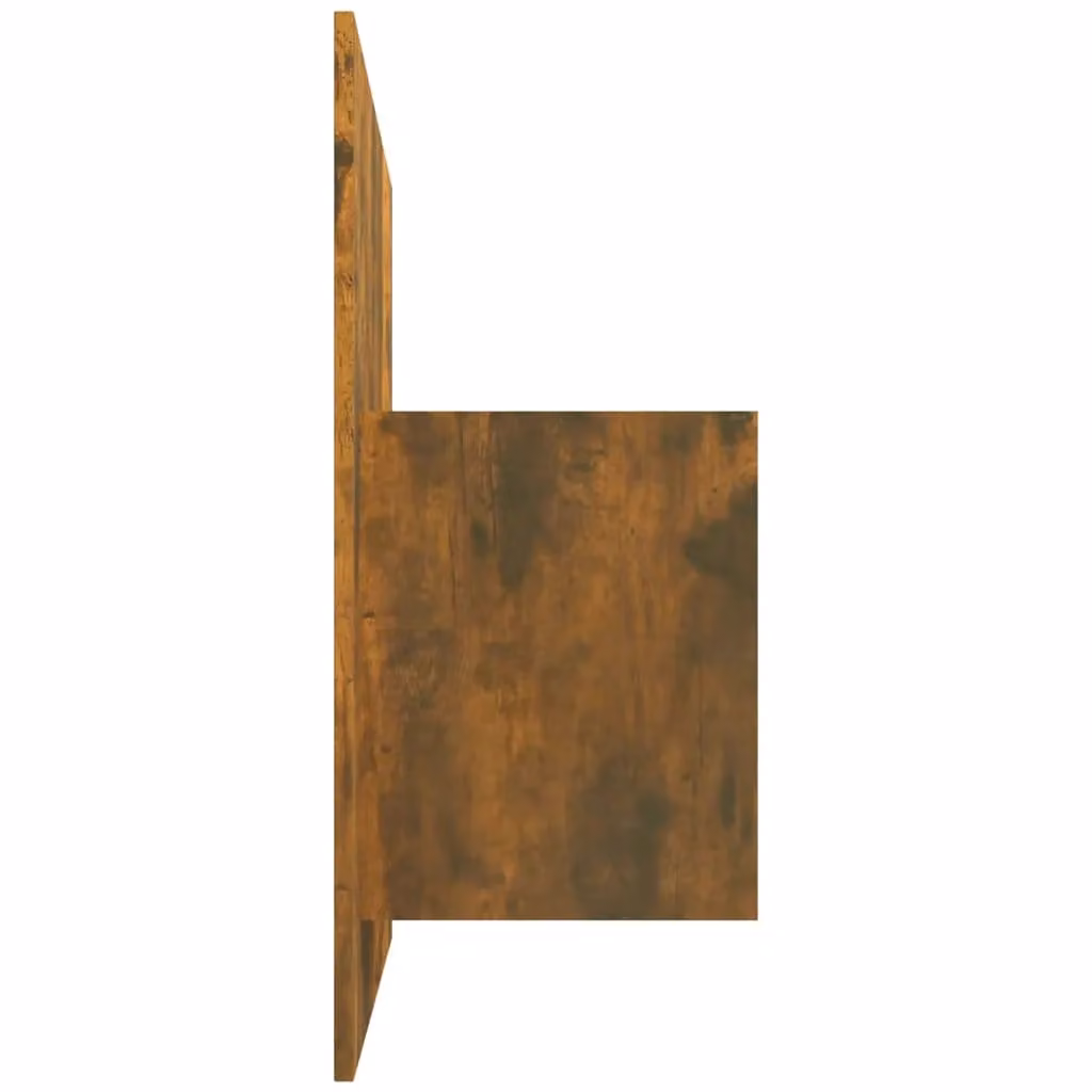 Berkfield Home Bed Headboard with Integrated Nightstand Cabinets in Smoked Oak Brown Engineered Wood – 4