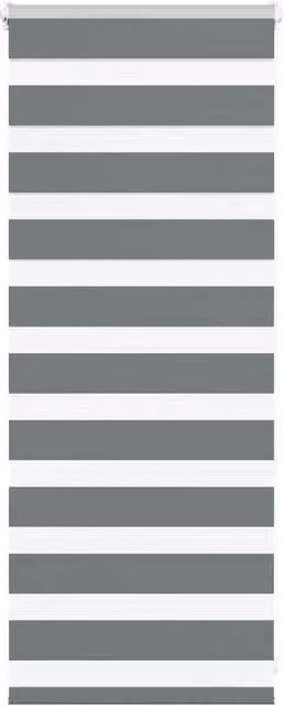 Berkfield Home Grey Polyester Zebra Blind W/H: 55 x 100 cm – 1