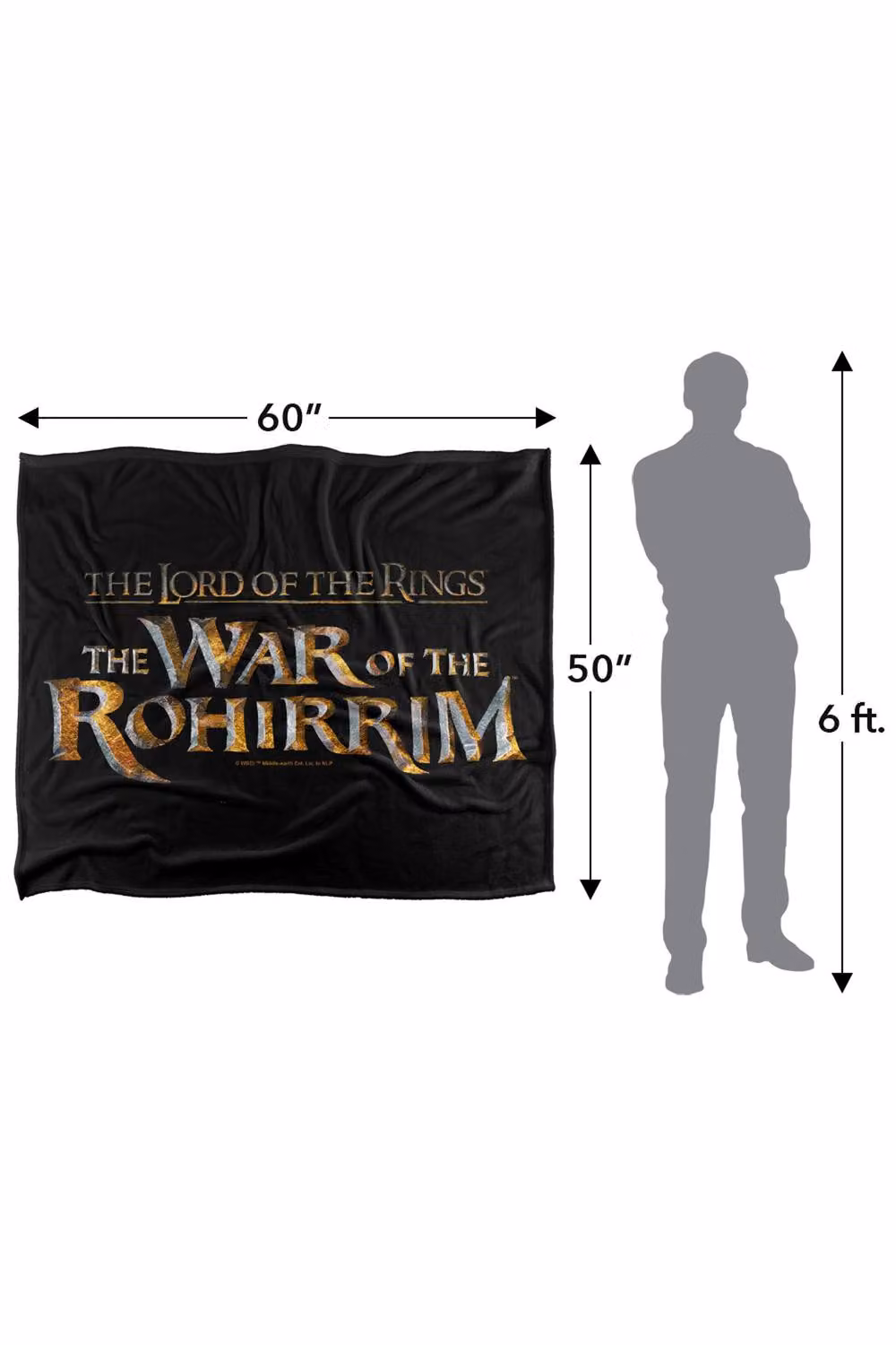 LOGOVISION Lord of the Rings War of the Rohirrim Silky Touch Super Soft Fleece Throw Blanket, Multicolour, W: 152 cm, D: 127 cm – 8