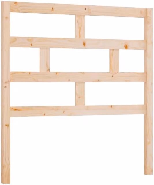 Berkfield Home Rustic Solid Pine Bed Headboard in Light Oak, W/D/H: 96 x 4 x 100 cm