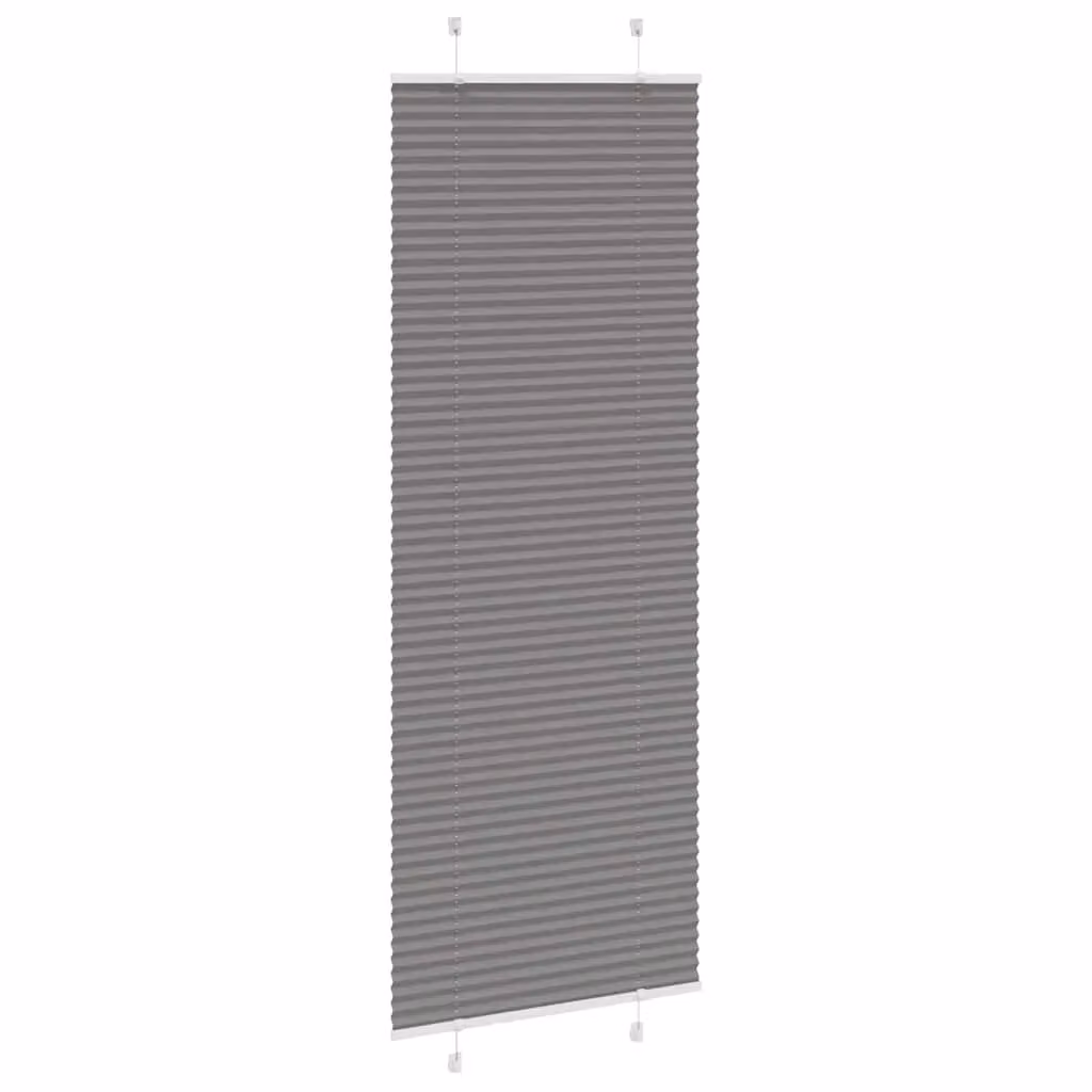 Berkfield Home Single Pleat Polyester Blind in Anthracite and Black, W: 70 cm, H: 200 cm – 3