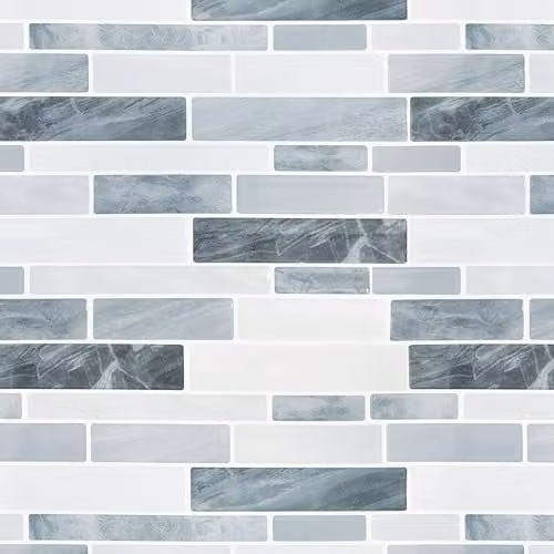 Arthouse Grey Stone Look Glossy Wall Tiles, 5 Tiles Per Pack, W/H: 30.5 x 30.5 cm