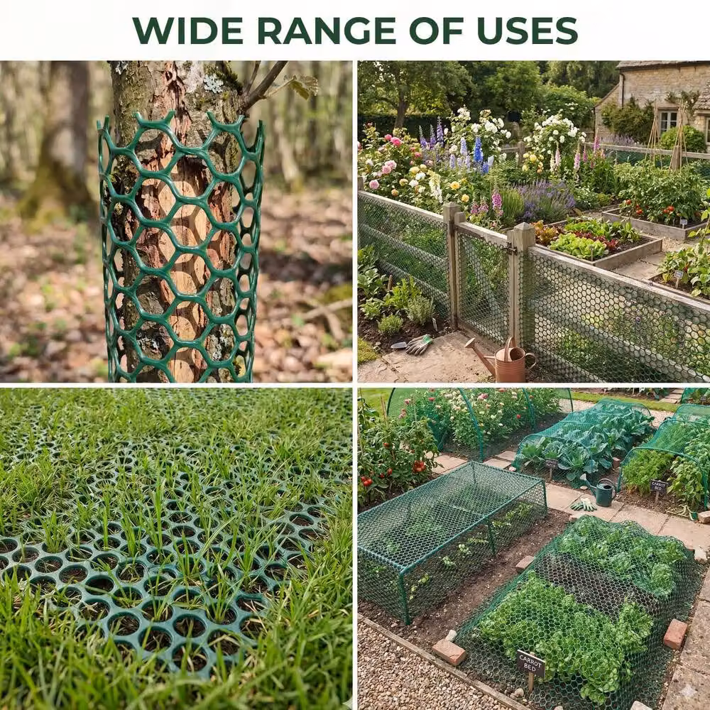 Ark Mat Green Plastic Garden Mesh Net Roll for Vegetable Gardens and Lawns – 2