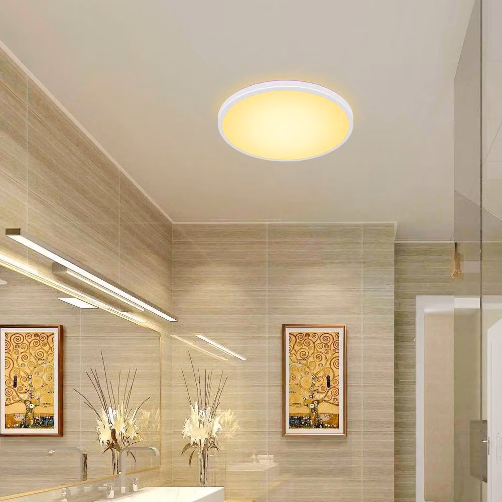 Goeco Round RGBW LED Ceiling Light with Remote Control, IP44 Rated for Bathroom, Kitchen and Bedroom, White – 2