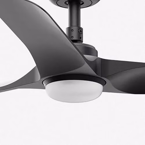 Netlighting Hey Small 3-Blade Ceiling Fan in Black with Tuya Smart System and CCT Lighting – 3