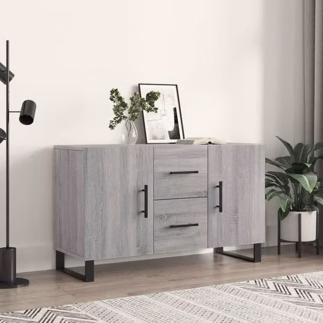Berkfield Home Grey Sonoma Sideboard in Engineered Wood W/D/H: 100 x 36 x 60 cm – 1
