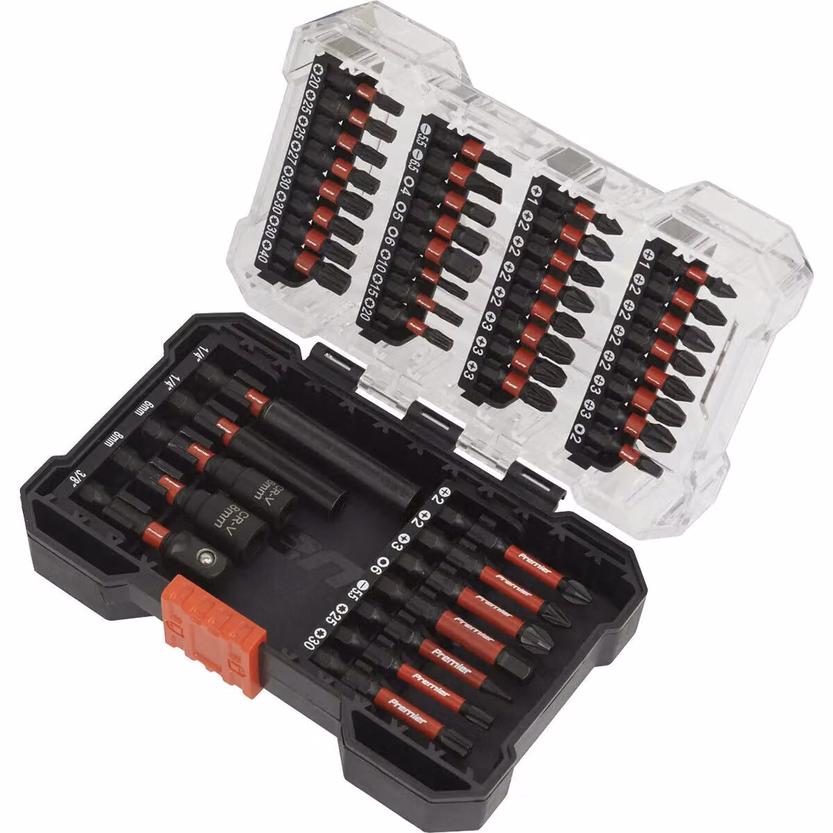 Loops 44 Piece Impact Grade S2 Steel Screwdriver Bit Set in Black and Multicolour – 2