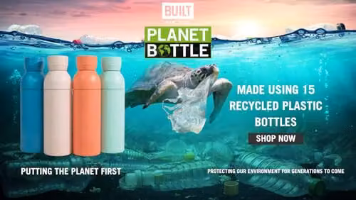 Built Planet Water Bottle, Green, 500ml – 2