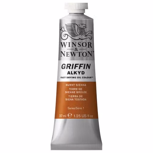 Winsor and Newton Griffin Alkyd Oil Colour, Burnt Sienna, 37ml – 2