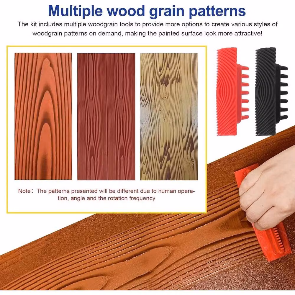 EONLION 8-Piece Wood Graining Tool Set in Red – 5