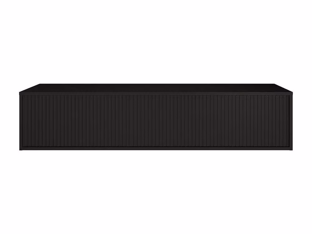 ARNEGA Vente-unique Striped Floating Vanity Unit in Black, W: 150 cm, D: 47 cm, H: 32 cm – 2