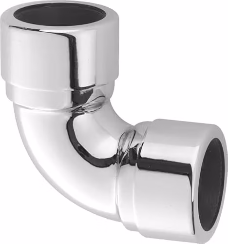 McAlpine 1.25 inch Chrome Plated Brass 90 Degree Compression Bend in Silver – 3