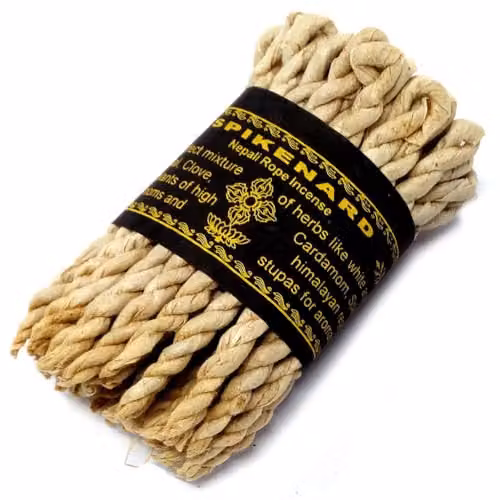 KDMD Spikenard Rope Incense with Natural Herbs in Black and Brown