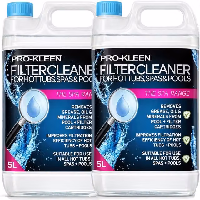 ProKleen Hot Tub, Swimming Pool and Spa Filter Cartridge Cleaner, 2 x 5L