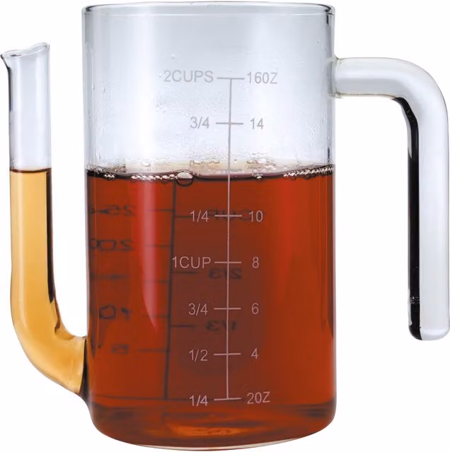 MasterClass Glass Gravy Fat Separator, 450ml, Transparent