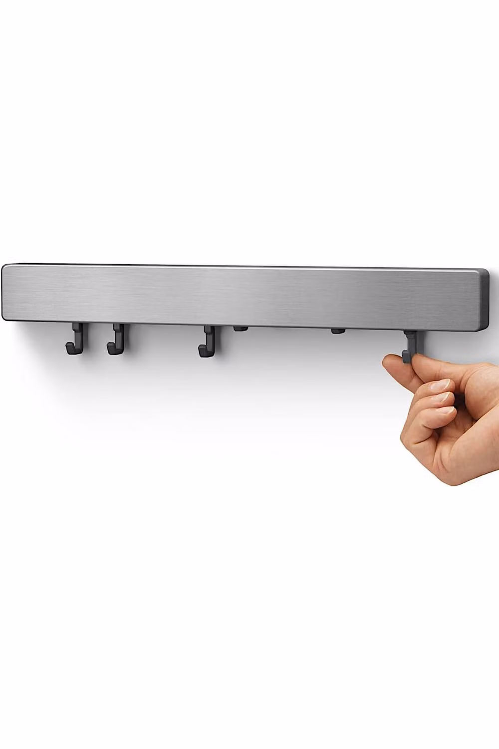 Metaltex Stainless Steel Magnetic Bar with Hooks in Silver – 3