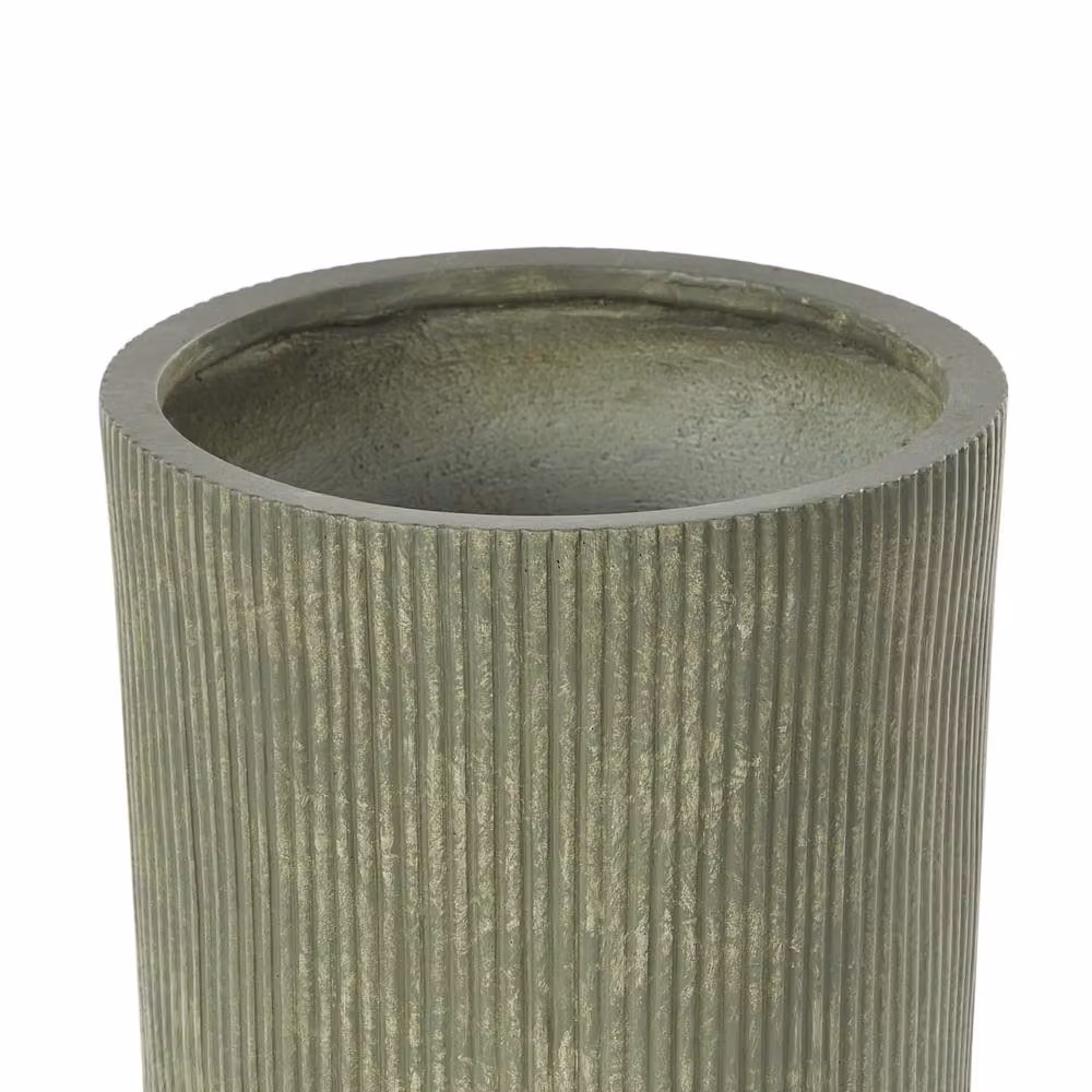 Wyld and Coco Green Fibre Clay Planter Pot, Height: 37 cm – 4