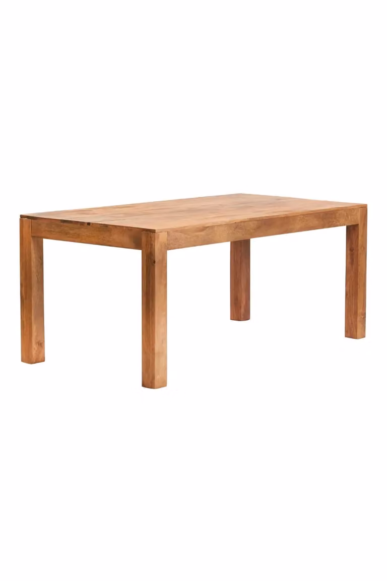 IH Design Duvid Light Mango Rectangular Dining Table in Brown