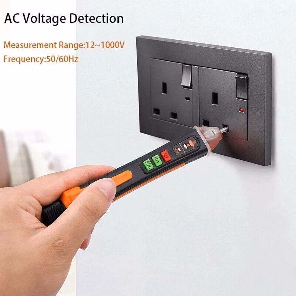 FLAVORA Non Contact Voltage Tester Pen, 12-1000V, Black, Height: 52 cm – 3