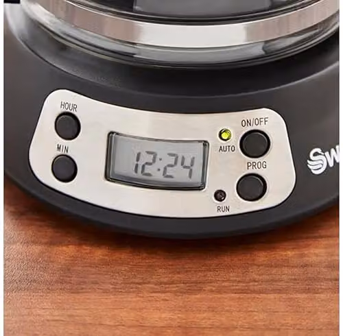 Swan Programmable Coffee Maker with Keep Warm Function, LCD Timer and Auto Shut-off, 0.75 l, 700W, Black – 7