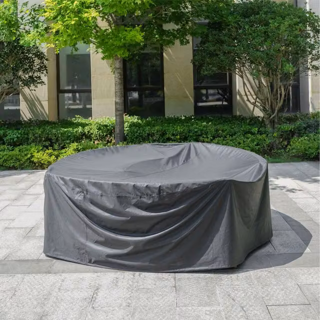Abrihome Waterproof Patio Sofa Rain Cover in Black, 235 cm