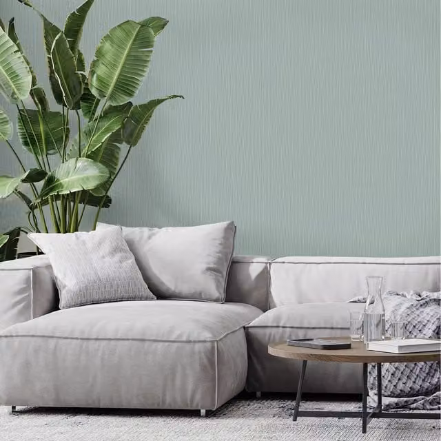 Superfresco Stria Texture Abstract Striped Wallpaper in Duck Egg Blue