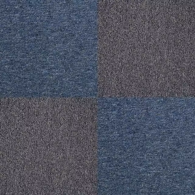 Monstershop 40 Glue Down Carpet Tiles in Storm Blue and Charcoal Black, 10m2 – 1