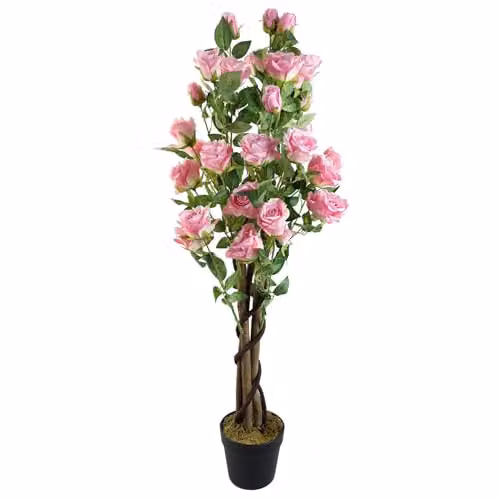 Leaf Design UK Pink Rose Artificial Tree, Height: 105 cm – 1