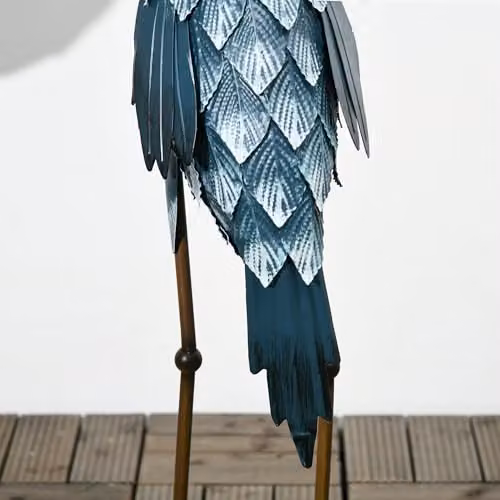 Outsunny Crane Garden Ornaments, 2 Piece Multi-Colour Steel Statue Set – 4
