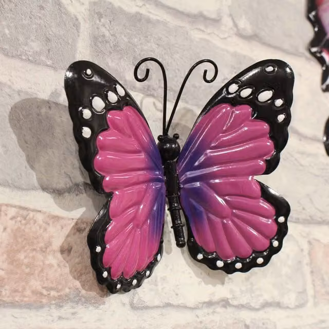 Betley Butterfly Metal Wall Art in Purple